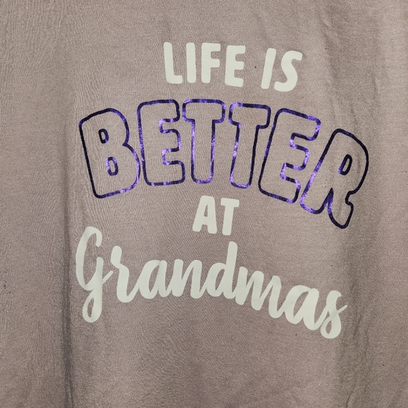 💓3/$10 Purple Women's Life Is Better At Grandma's Shirt Size 3X - Picture 4 of 6